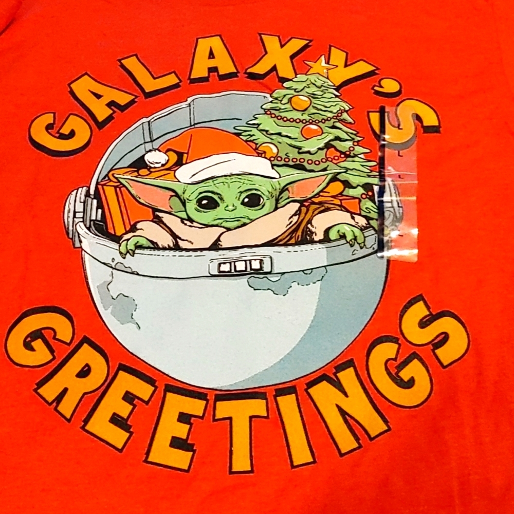 Star Wars Galaxy Greetings Baby Yoda T-shirt Size Large NWT